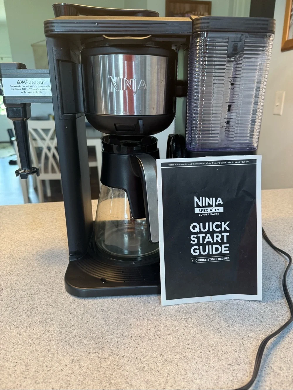 Ninja Coffee Maker in Black and Stainless Steel with Glass Carafe